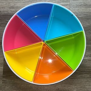 US Acrylic Colorful Appetizer Snack Party Tray 14.5”